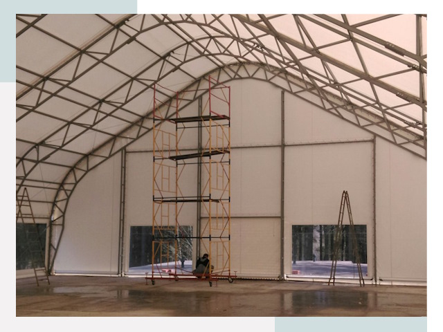 Шатровые ангары в Пыть-яхе