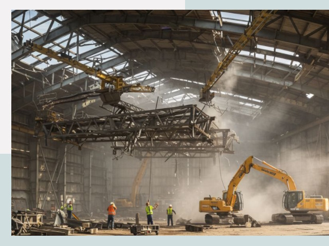 Демонтаж ангаров в Пыть-яхе от 610 руб. за м²