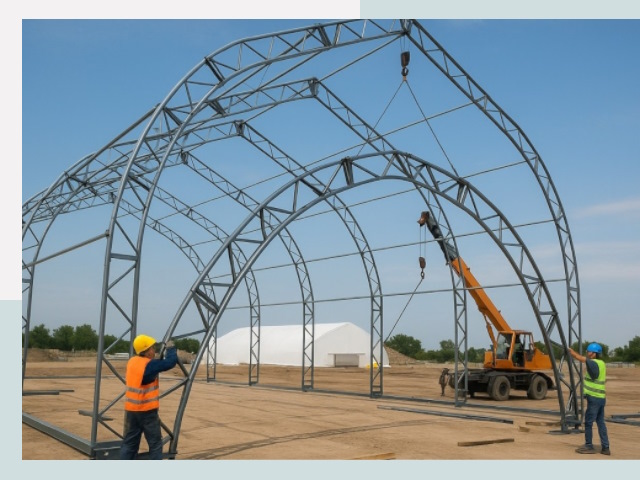 Монтаж ангаров в Пыть-яхе от 610 руб. - Надежно и быстро